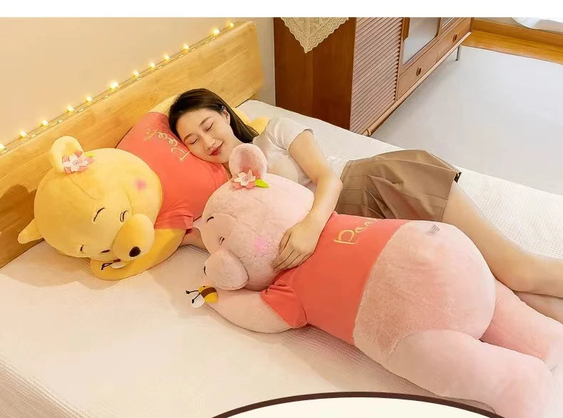 40-100CM New Disney Winnie the Pooh Bear Doll Cartoon Plush Toy Cute Anime Soft Pillow Stuffed Kawaii Children's Birthday Gift
