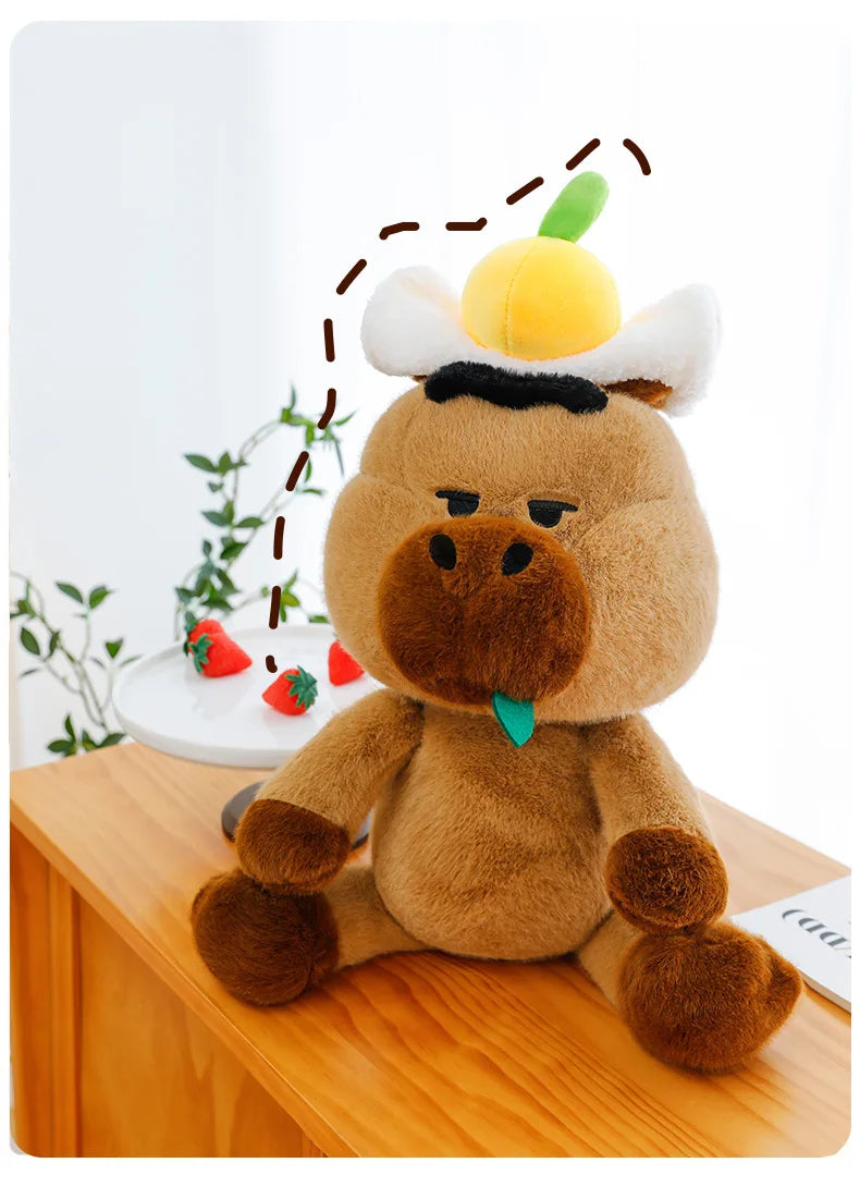 Capybara Plush Toy Stuffed Animal for Kids Birthday Christmas Gift Soft Cuddly Doll Comforter Wholesale Cute Capybara Pillow