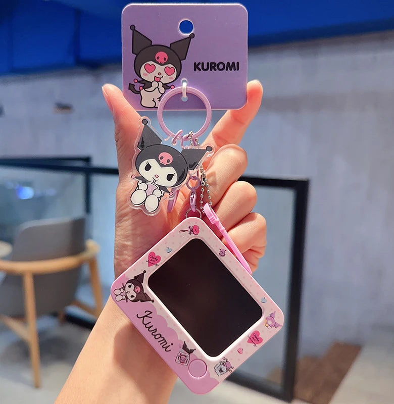 Sanrio Hello Kitty Kuromi Melody Pachacoo Cinnamoroll Hangyodon Gudetama Graffiti Toy Keychain Birthday Gift