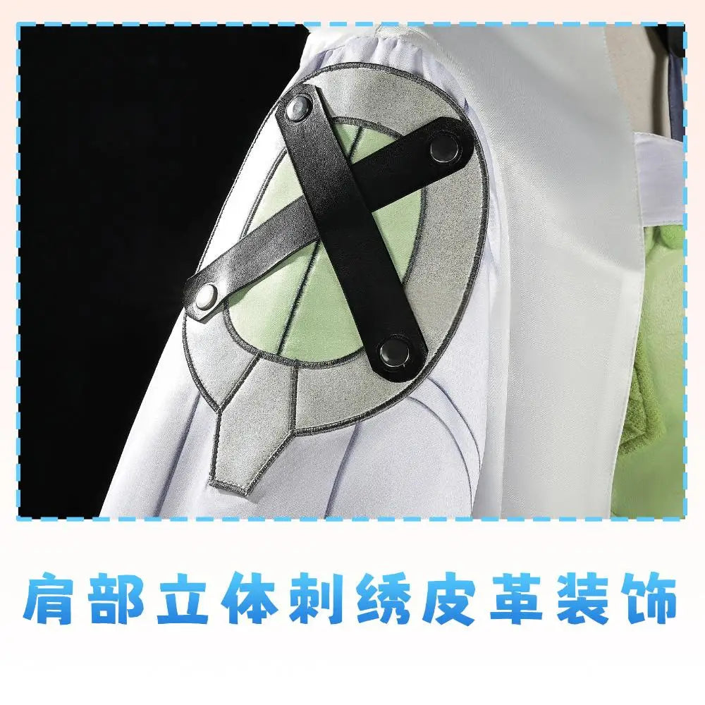 Genshin Impact Aino Cosplay Costume Wig Dress Uniform Headwear Clink-Clank Krumkake Craftshop Halloween Party for Women Girls