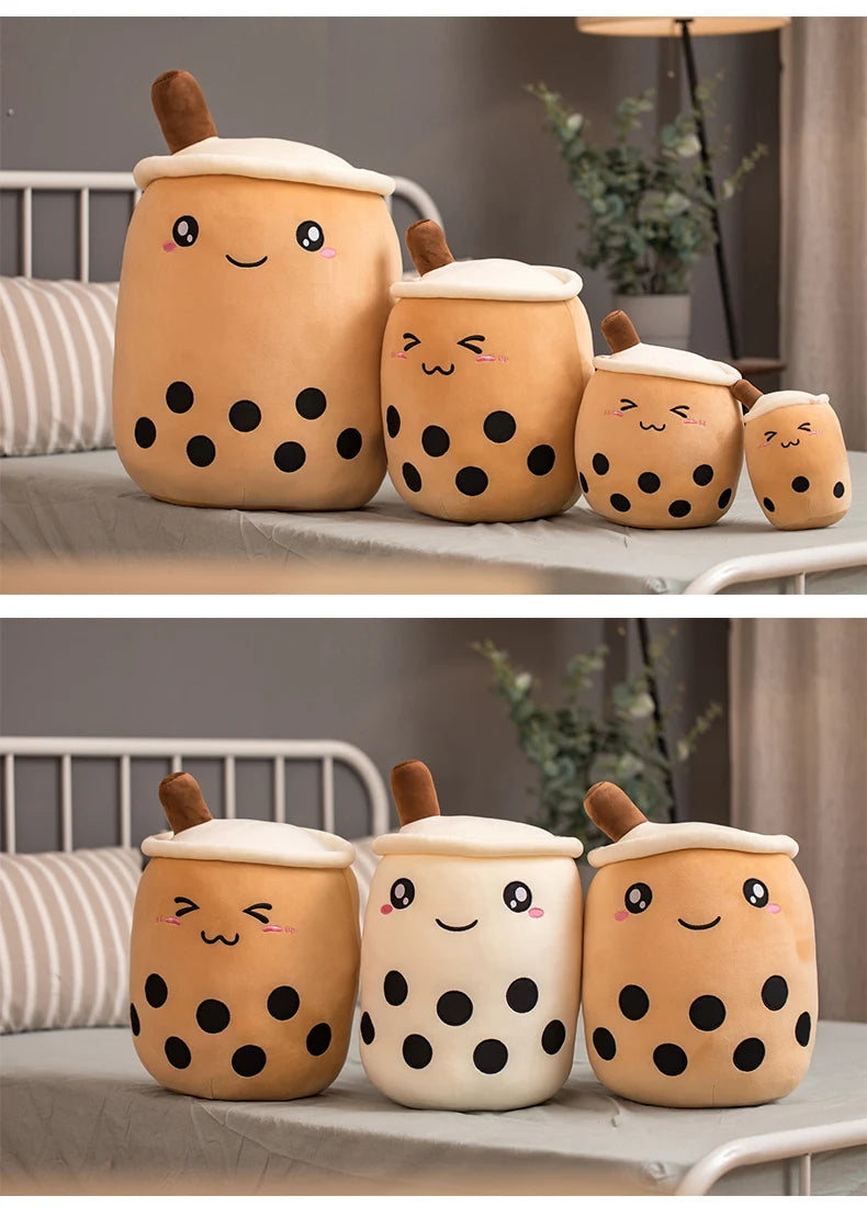 Various Play Doll Boba Plushies Mini Dolls in a Boba Cup Can Flip Boba Tea Toy Many Size Boba Tea Cushions for For Kids Girl