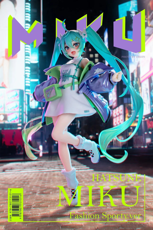 19cm Fashion Hatsune Miku Anime Figure Casual Clothing Miku Action Figures Fashion Girl Figurine PVC Collection Model Doll Toys