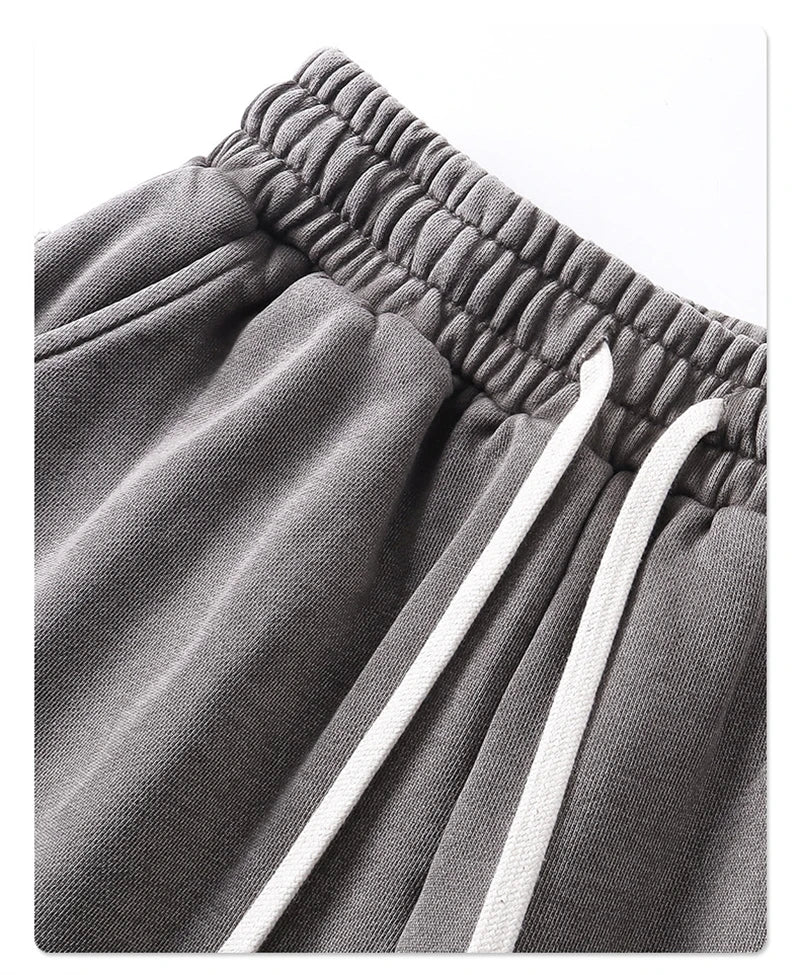 ZODF Retro Men Heavy-Weight Washed 430gsm Shorts Unisex High Street Patchwork Summer Distressed Cotton Shorts HY1035