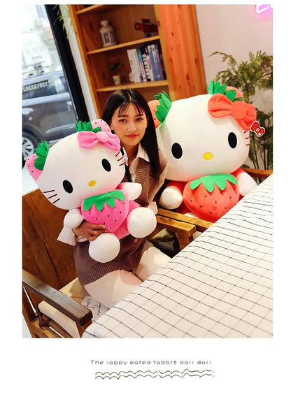 20-45cm Aoger Hello Kitty Plush Toys Anime Kawaii Pillow Doll Stuffed Animal Children Plushies Decoration Peluche Birthday Gift