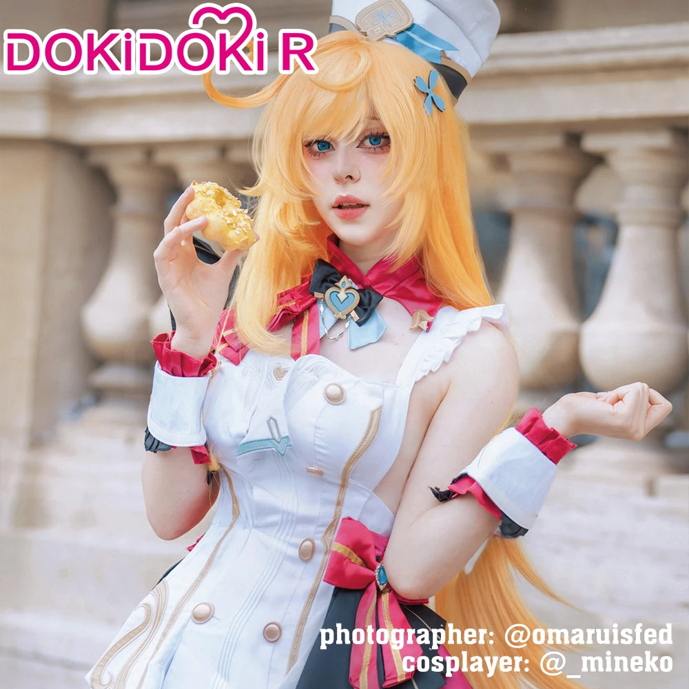 IN STOCK Escoffier Cosplay Costume Game Genshin Impact【XS-3XL】DokiDoki-R Fontaine Escoffier Plus Size Halloween