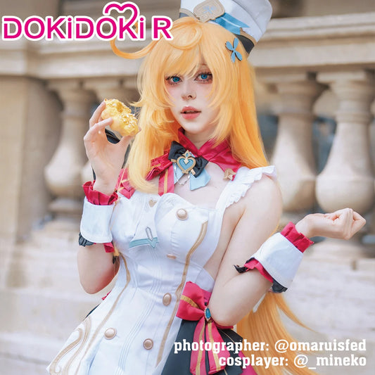 IN STOCK Escoffier Cosplay Costume Game Genshin Impact【XS-3XL】DokiDoki-R Fontaine Escoffier Plus Size Halloween