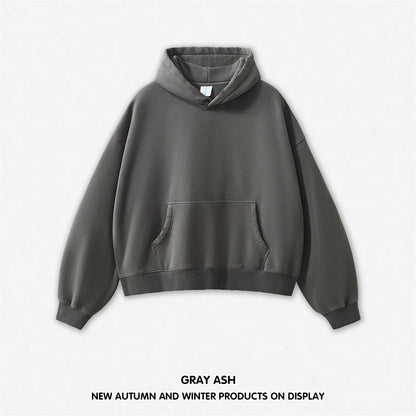 ZODF New 2025 Winter Man 350gsm Washed Fleece Hoodies Unisex Loose Boxy Style Hooded Pullovers Brand Outwears HY0041