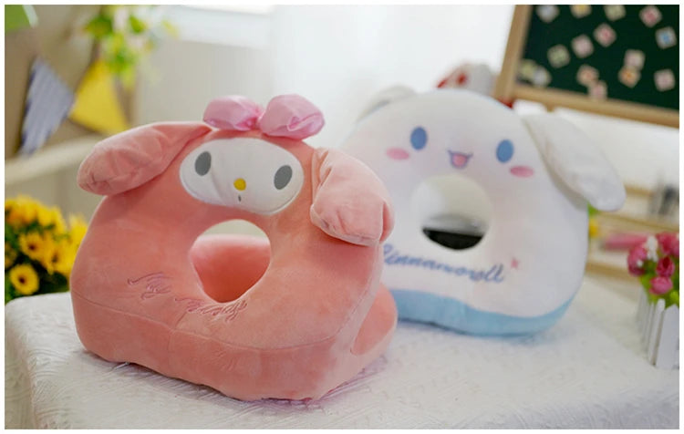 Cute My Melody Kuromi Nap Pillow Lovely Hollow Hand Rests Office Classroom StellaLou Cinnamoroll Pillow Cushion Gifts Washable