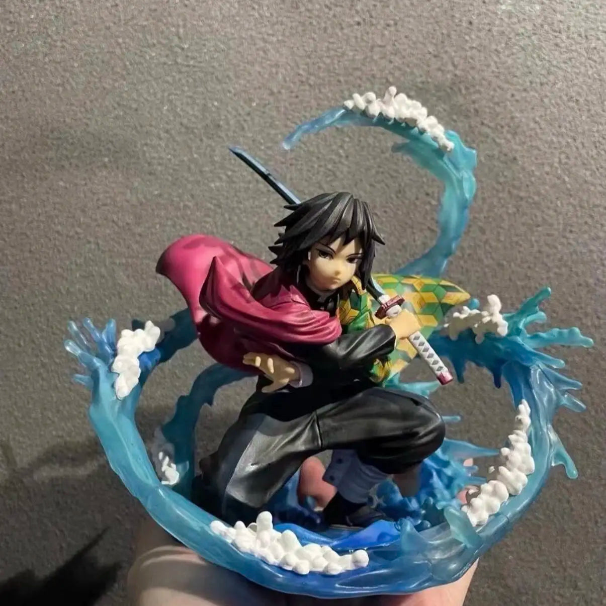 17cm Demon Slayer Anime Tomioka Giyuu Action Figure Water Breathing Statue Figurine Model Collection Room Decora Desk Toys Gift