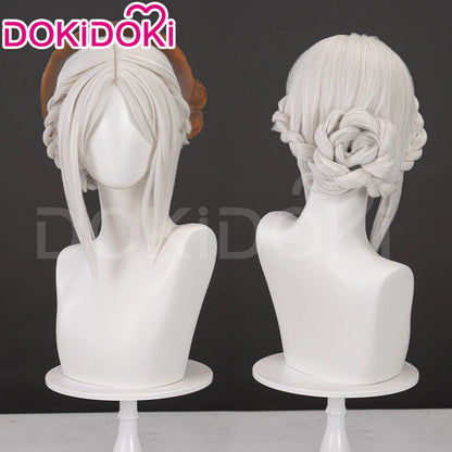 IN STOCK The Doll Wig Game Bloodborne Cosplay DokiDoki Women Short 35cm Braided Bun Hair The Doll Halloween Cosplay Free Cap