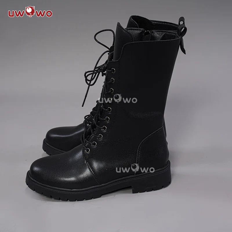 UWOWO Genshin Impact Lynette Cosplay Shoes Boots Lyney Anemo Cat Fontaine Cospaly Footwear-Boots