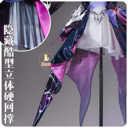 Honkai Star Rail Hysilens Cosplay Costume Wig Dress Earrings Headwear Rings Metal Accessories Halloween Party Women Girls iCoser
