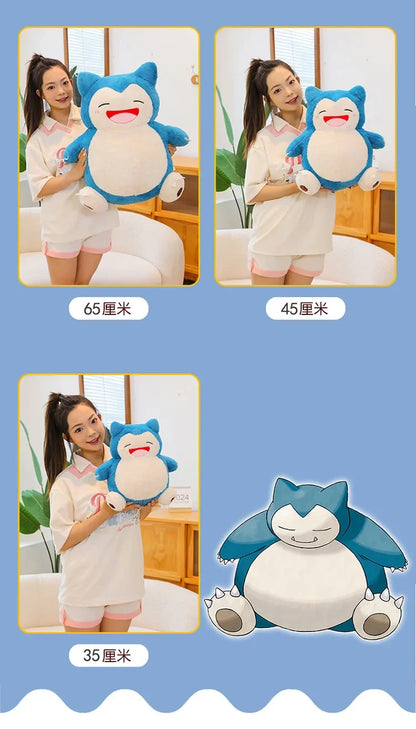 85/100CM Big Size Snorlax Plushie Pokemon Cartoon Anime Peluche Kawaii Stuffed Cushion Comfortable Soft Doll Children Toy Gift