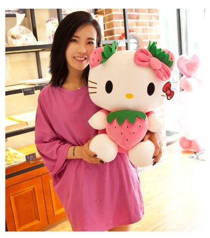 20-45cm Aoger Hello Kitty Plush Toys Anime Kawaii Pillow Doll Stuffed Animal Children Plushies Decoration Peluche Birthday Gift