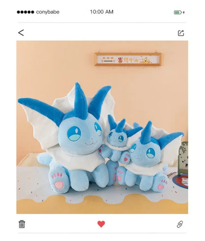 30-60CM Big Size Pokemon Plushies Vaporeon Kawaii Peluche Cartoon Anime Stuffed Animal Comfortable Soft Doll Children Toy Gift