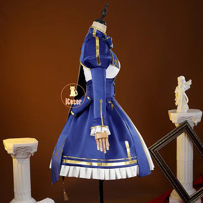 iCoser Honkai Star Rail Fate Saber Cosplay Costume Wig Dress Uniform Headwear Carnival Halloween Party Women Girls Props Gifts