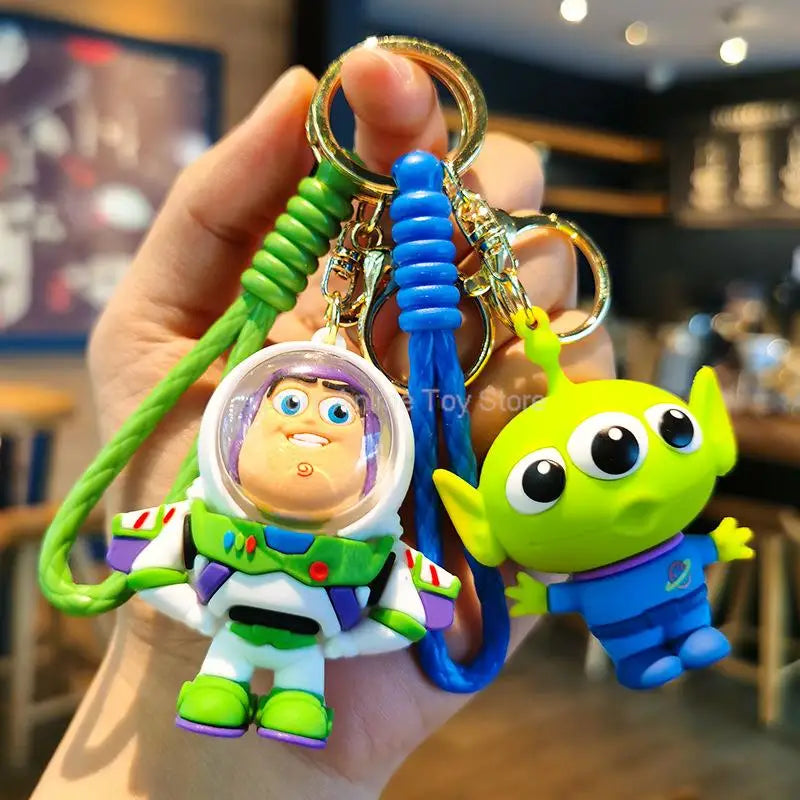 New Kawaii Anime Disney Keychain Toy Story Personalized Variety of Cartoon Doll Keyring Key Chain Car Pendant Kids Toys Gifts
