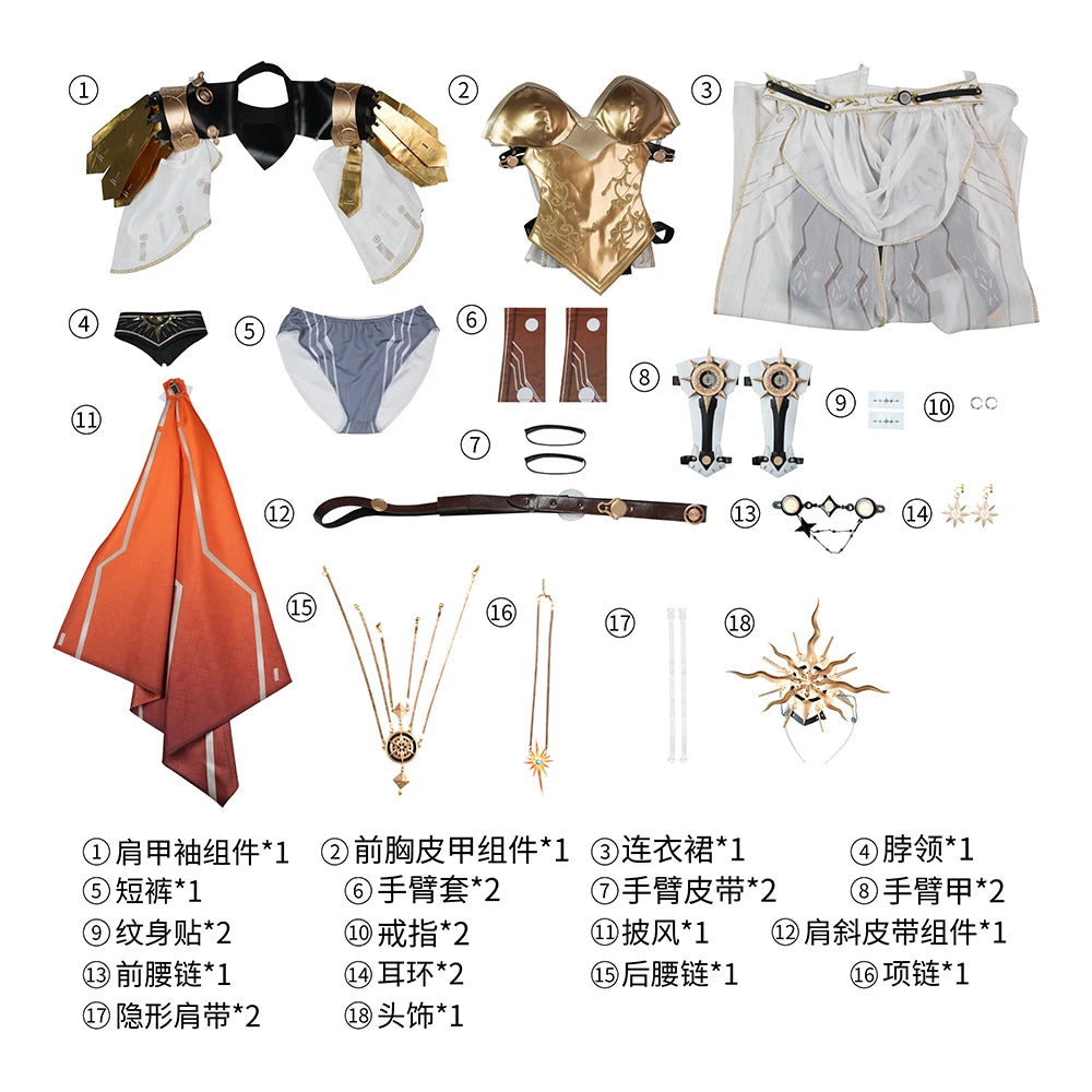 Wuthering Waves Augusta Cosplay Costume Wig Dress Uniform Headwear Earrings Christmas Halloween Party for Women Girls Role Play