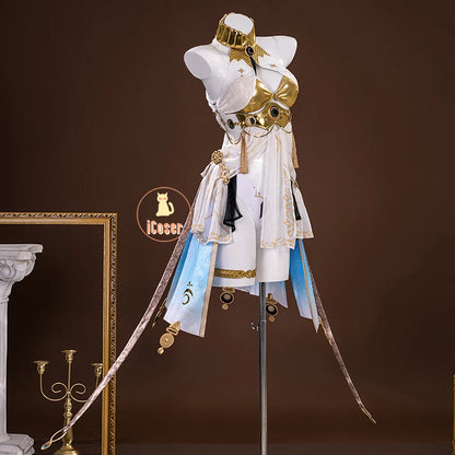 Wuthering Waves Iuno Cosplay Costume Wig Dress Headwear Shorts Rinascita Carnival Halloween Party for Women Girls Props iCoser