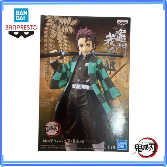 Original Banpresto In Stock Bandai Demon Slayer Tanjirou Action Figure Model Anime Action Figures Boxed Toys Gifts