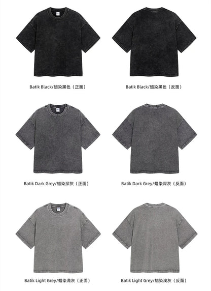 ZODF New Hip Hop Washed Cotton Boxy T-Shirts For Men Unisex Retro Loose Fit Basic Short Version T Shirt Brand Tops HY1076