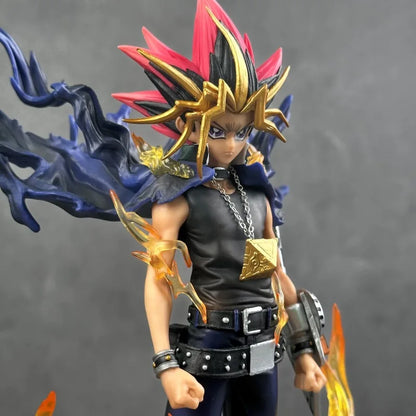 2025 28cm Anime Duel Monsters Yugi Muto Figure PVC Statue Model with 2 Heads Collectible Decoration Toy Christmas Gift