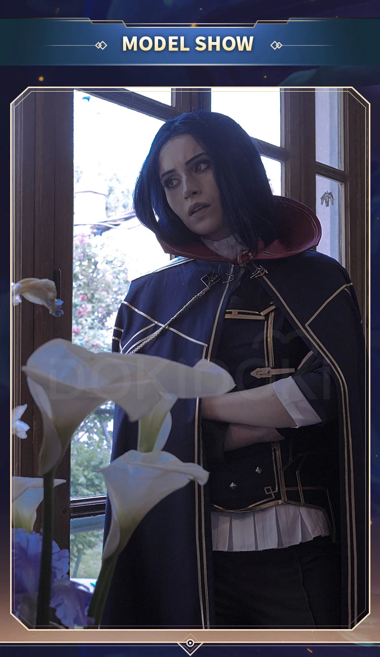 IN STOCK Caitlynn Cosplay Costume Anime Cosplay【S-3XL】DokiDoki-R Women Uniform Cloak Caitlynn Costume Plus Size