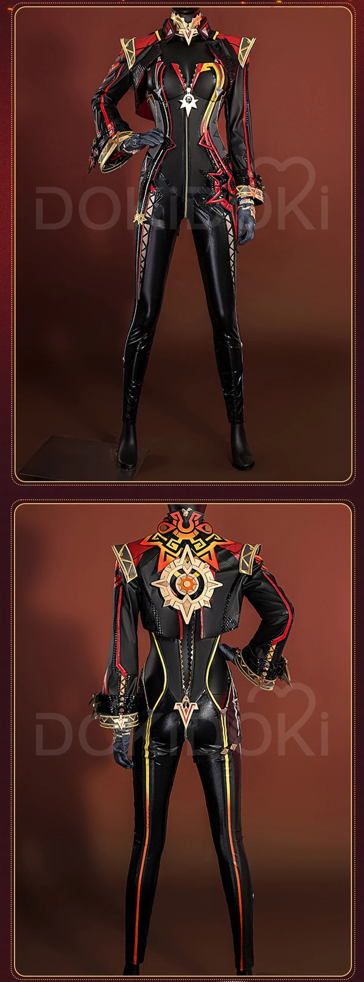 IN STOCK Mavuika Cosplay Costume Game Genshin Impact Cosplay【XS-2XL】DokiDoki-R Pyro Archon Mavuika Women Black Costume Plus Size