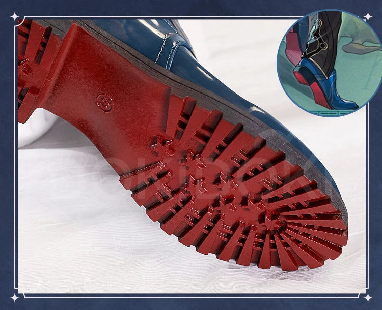 IN STOCK Anaxa Sunday Jiaoqiu Shoes Cosplay Game Honkai: Star Rail Cosplay DokiDoki-SR Men Black Boots Anaxa Cosplay Boots