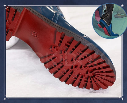 IN STOCK Anaxa Sunday Jiaoqiu Shoes Cosplay Game Honkai: Star Rail Cosplay DokiDoki-SR Men Black Boots Anaxa Cosplay Boots