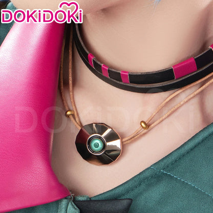IN STOCK Jinxx Wig Game DokiDoki-R Women 38cm Hair Jinxx Cosplay Mask Tattoo Necklace Nails Bun Wig Luminous Ball Free Cap