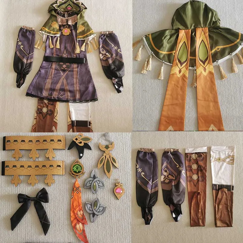 Genshin Impact Collei Cosplay Costume Adult Cotton Polyester Set