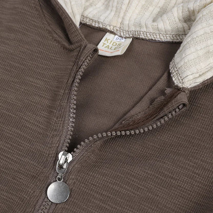 Boys Long Sleeved Clothing Baby Children Big Ears Rabbit Bodysuit Girl Baby Hooded Zipper Creeper Romper 0 to 3 6 9 12 18 Months