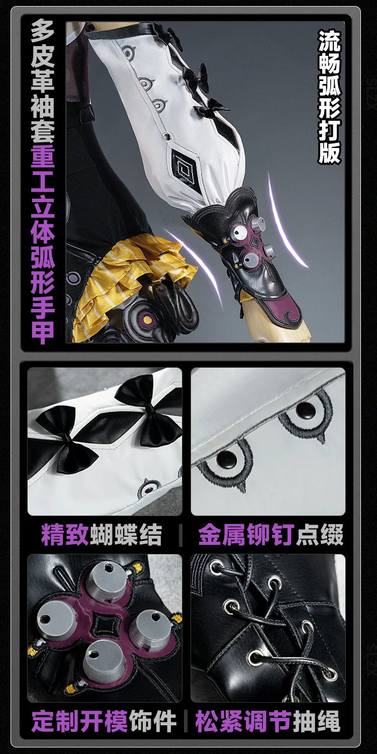 Zenless Zone Zero Yidhari Cosplay Costume Wig Uniform Bodysuit Hat Spook Shack Halloween Party for Women Girls Role Play Outfit