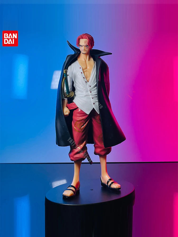Hot 18cm One Piece Anime Figure Red Hair Shanks Action Figures Cartoon Figure Model PVC Doll Collection Decoration Kid Toy Gift