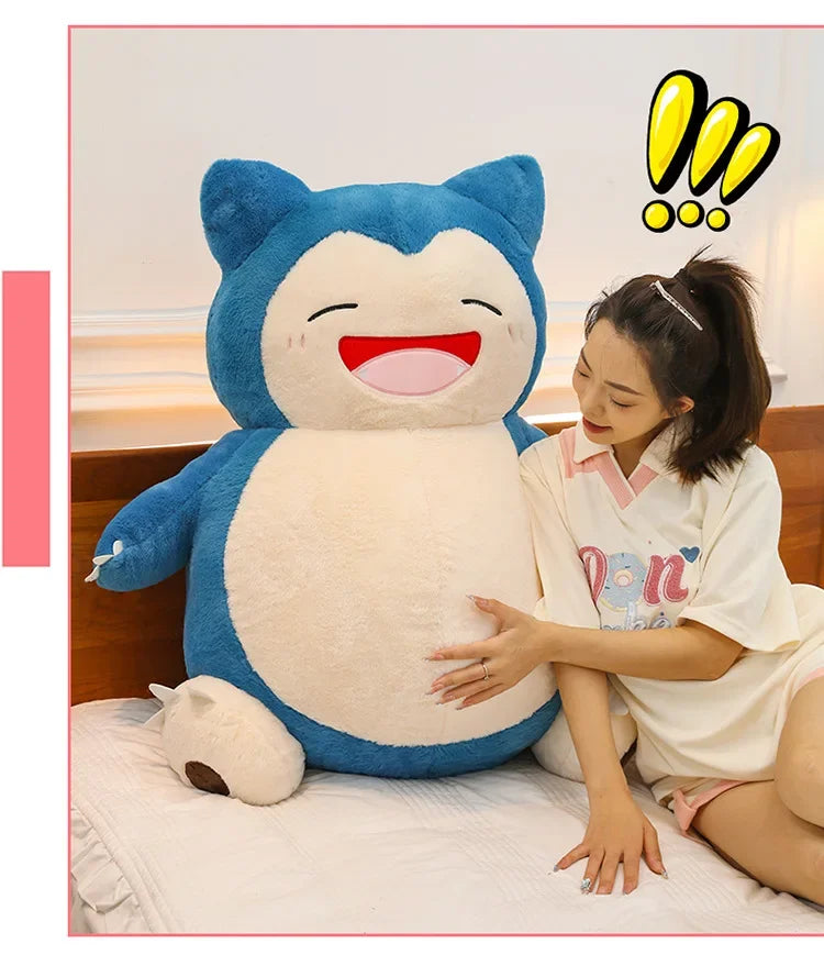 85/100CM Big Size Snorlax Plushie Pokemon Cartoon Anime Peluche Kawaii Stuffed Cushion Comfortable Soft Doll Children Toy Gift