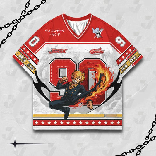 2526 New Bandai Anime One Piece Luffy Summer Jersey T-shirt Oversized 3D Adult and Children's Multifunctional Top Christmas