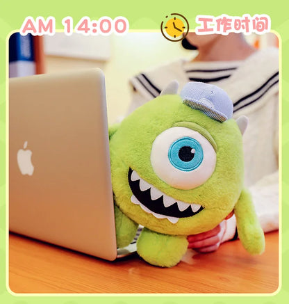 40/60CM Big Size Mike Wazowski Disney Anime Plush Stuffed Doll Kawaii Room Decoration Plushies Pillow Ornaments Holiday Gifts