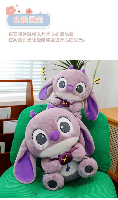 30CM-80CM Lilo & Stitch New Disney Plush Toy Cartoon Scrump Stuffed Doll Soft Anime Pillow Souvenir Kawaii Birthday Gift