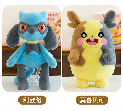 40CM Big Size Pokemon Plushies Lucario Peluche Cartoon Anime Kawaii Stuffed Comfortable Soft Doll Stuffed Ornament Gift