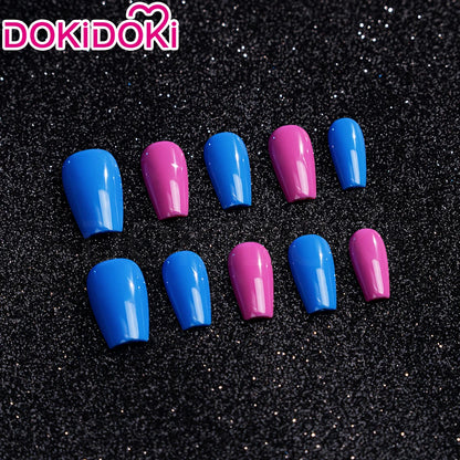 IN STOCK Jinxx Wig Game DokiDoki-R Women 38cm Hair Jinxx Cosplay Mask Tattoo Necklace Nails Bun Wig Luminous Ball Free Cap