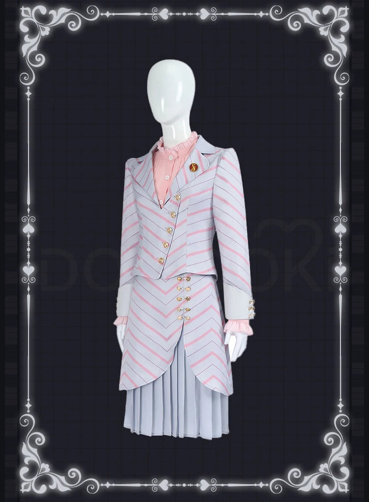 Glinda Elphaba Cosplay Costume Wicked Cosplay【XS-3XL】DokiDoki-N Women Black Pink Dress Glinda Cosplay School Uniform Plus Size