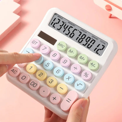 Ins Dopamine Candy Color Calculators Large Display Mechanical Dot Keyboard Back To School Supplies Students/Finance Stationery