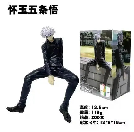11cm New Gojo Satoru Jujutsu Kaisen Anime Itadori Yuji Seated Noodle Stopper Action Figure Model Toy Japanese Doll