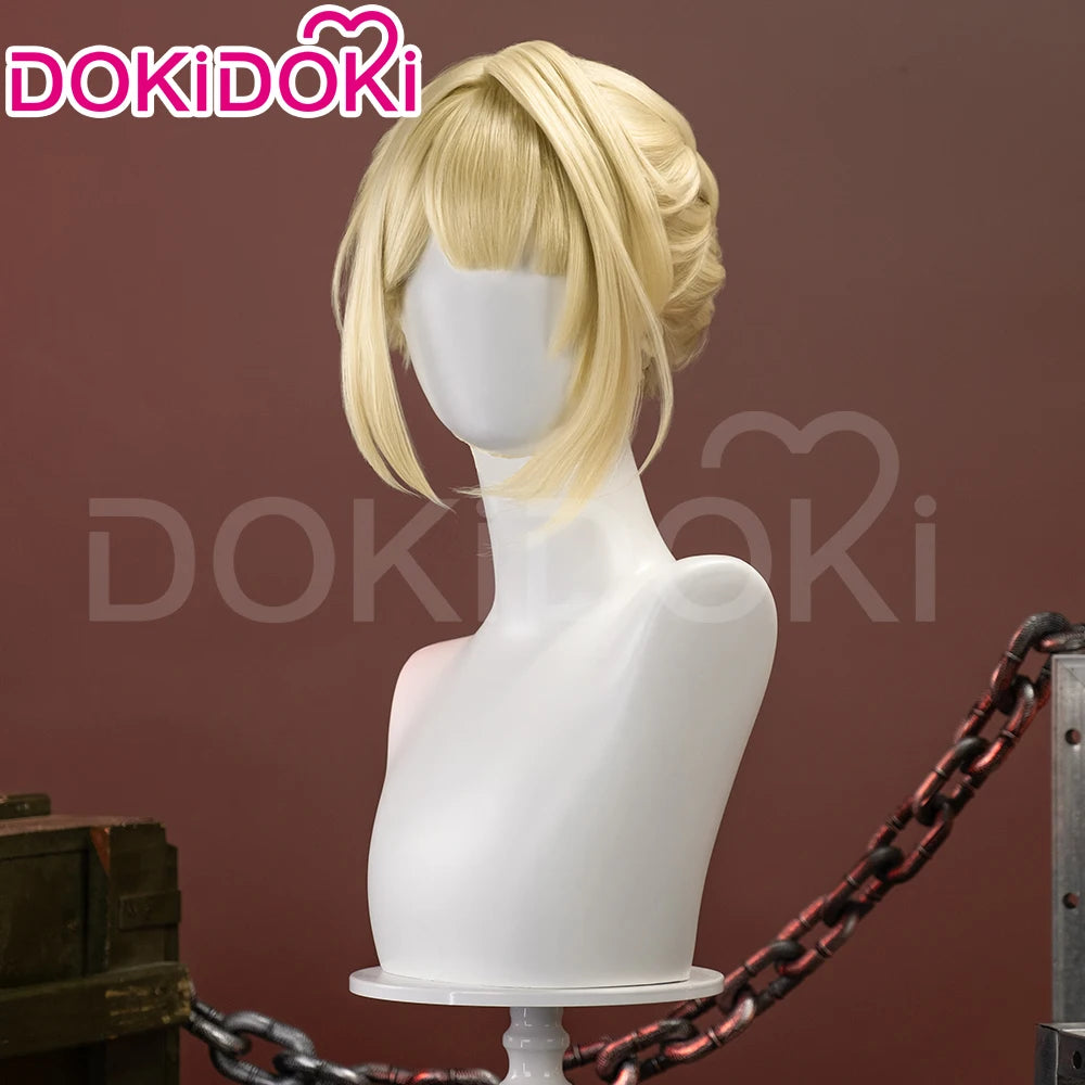 IN STOCK Evelyn Wig Game Zenless Zone Zero DokiDoki ZZZ Women 35cm Golden Hair Evelyn Cosplay Free Wig Cap