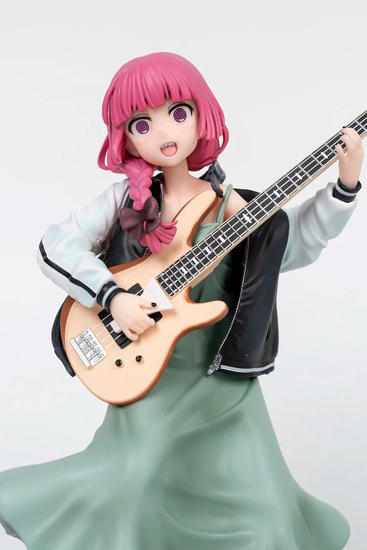 In Stock Kikuri Hiroi Anime Figure BOCCHI THE ROCK! Bassist Kikuri Hiroi Figure 3 Faces PVC Statue Collection Model OrnamentGift