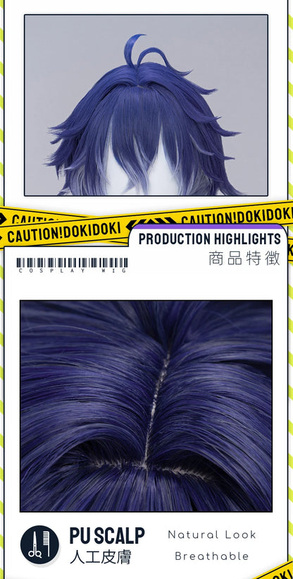 IN STOCK Ineffa Nefer Jahoda Flins Wig Game Genshin Impact DokiDoki Men Gradient Deying Hair Flins Cosplay Free Cap Halloween