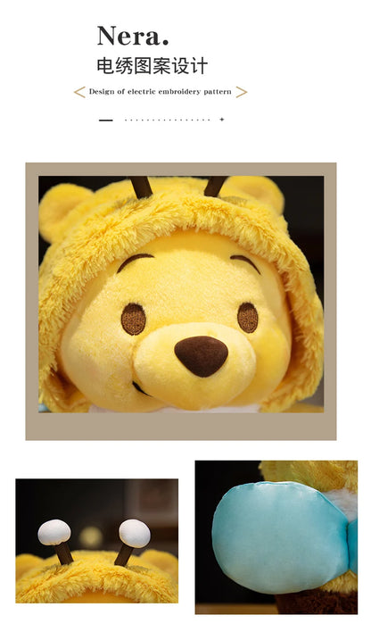 50cm Genuine Disney Bee Winnie The Pooh Plush Toys Pillow Kawaii Anime Bear Stuffed Doll Toys For Children's Birthday Xmas Gifts