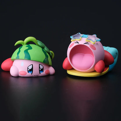 Hot 6Pcs/Set Star Kirby Anime Figure Toys with Kirby Cartoon PVC Cute Action Figure Doll Toy Gift