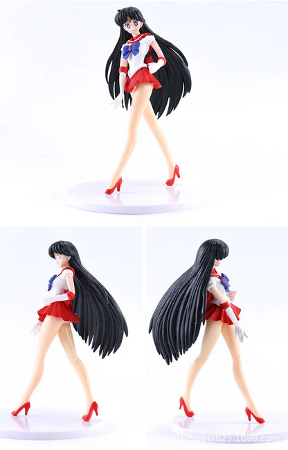 5pcs-Set Sailor Moon Anime Figure Mizuno Ami Tsukino Usagi Hino Rei Aino Minako Action Figure Model Kawaii Doll toys Gift